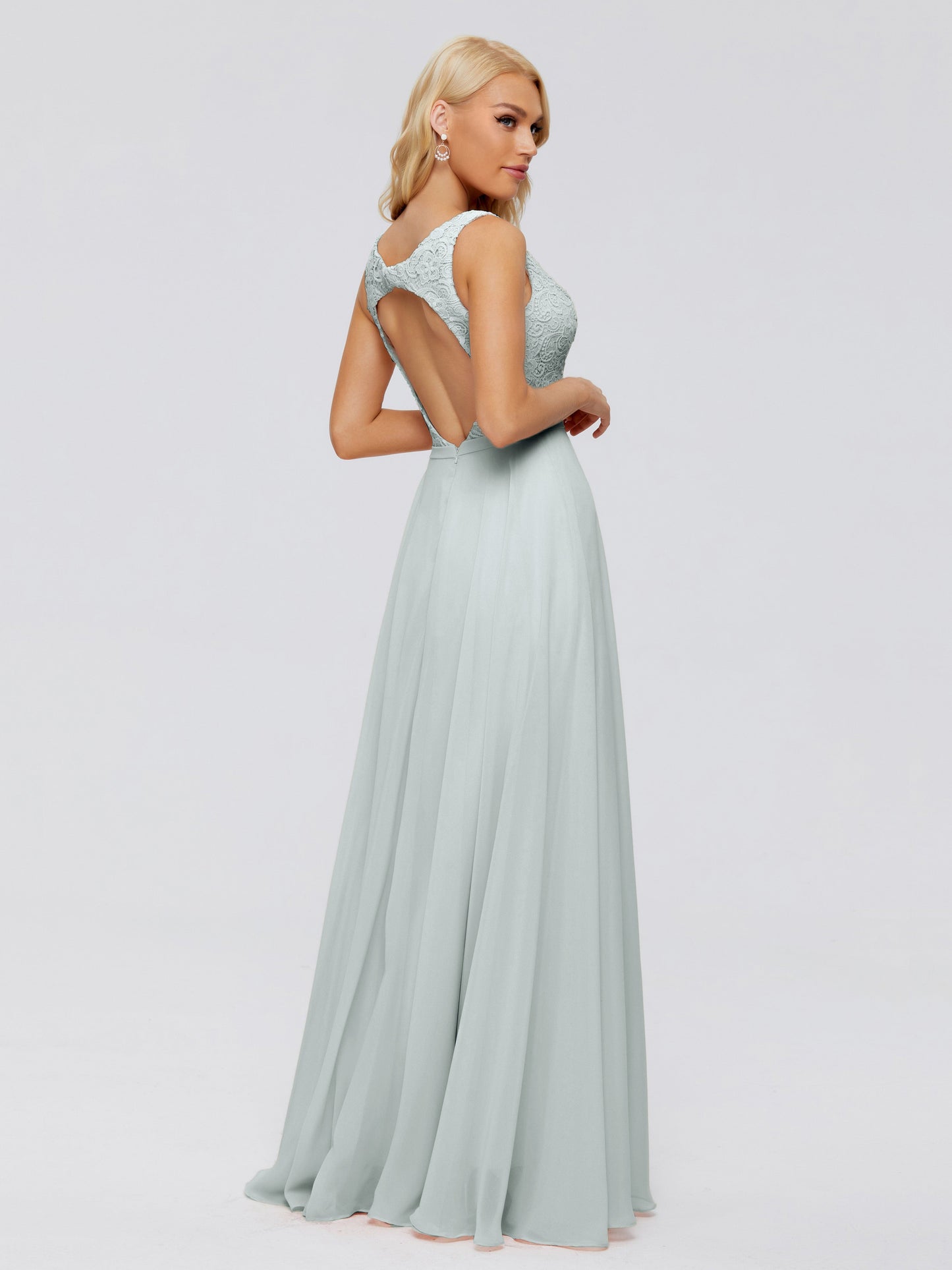 Eliza V Neck Straps Chiffon Bridesmaid Dresses
