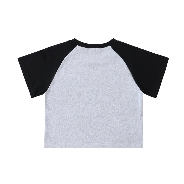 Bronx Pride Color-Blocked Raglan Sleeve Crop Top by Bronx Native for Bronx Pride, NYC Pride, and inclusive New York streetwear