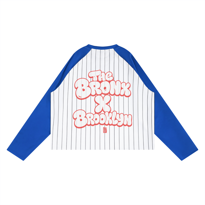 BX x BK 30th Anniversary Striped Raglan Long Sleeve by Bronx Native — BX x BK 30th Anniversary Stadium Series product image