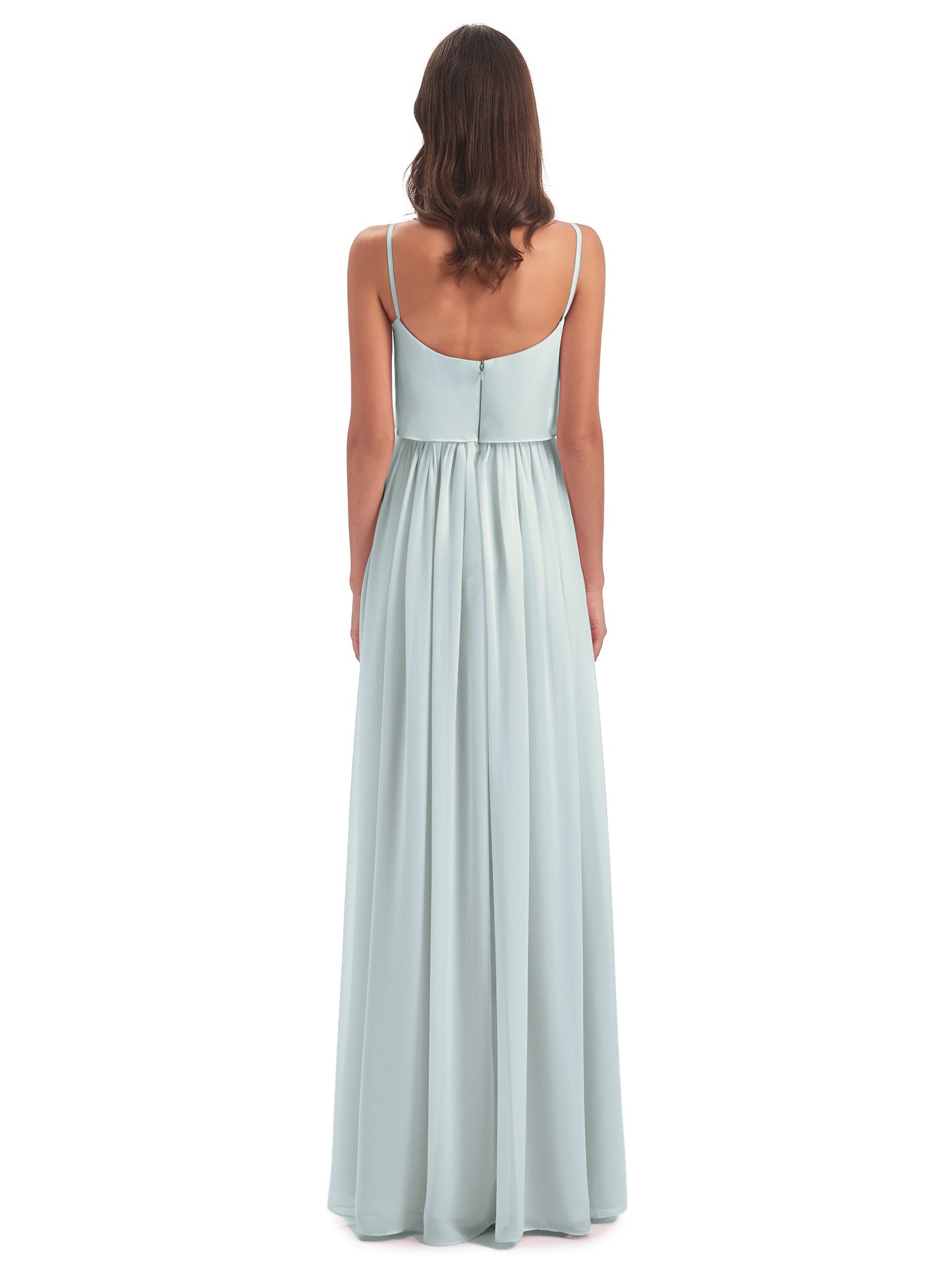 Riley A-line Spaghetti Straps Chiffon Bridesmaid Dresses