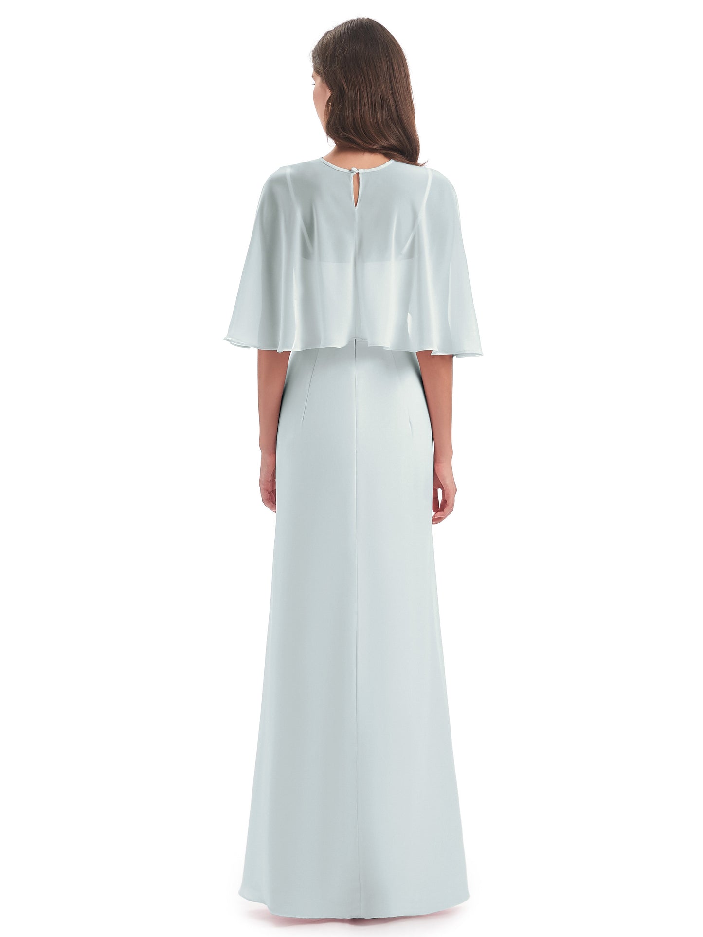 Tara Trumpet Spaghetti Straps Chiffon Long Bridesmaid Dresses
