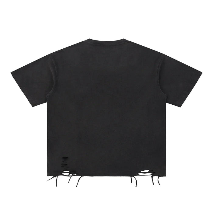Valentine Ave Washed Raw-Hem T-Shirt