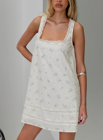 Alanah Mini Dress Blue Ditsy
