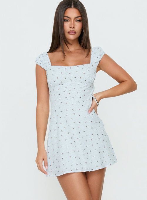 Fenrir Ruched Mini Dress Multi Floral