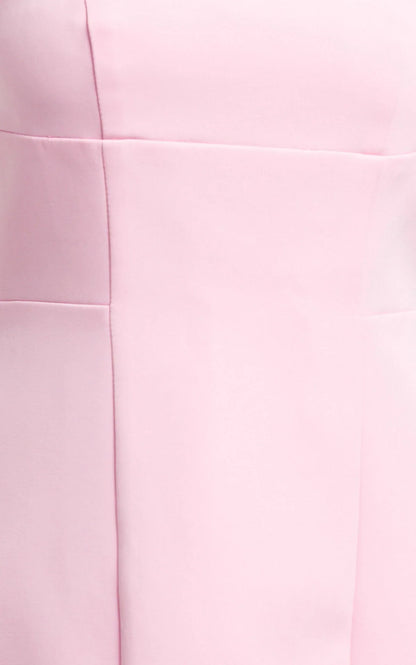 Catharine Mini Dress - Strapless A Line Dress in Pink