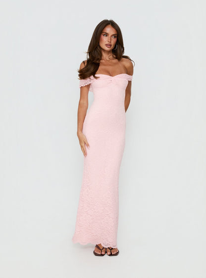 Anabeila Strapless Maxi Dress Pink