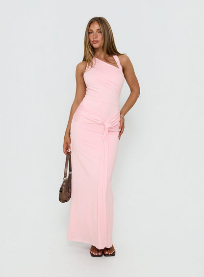Ivetta Ruched Maxi Dress Pink
