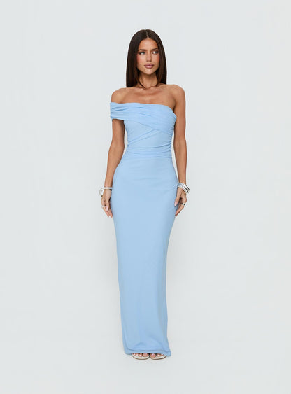 Spritzia One Shoulder Maxi Dress Blue