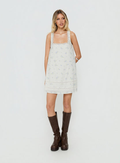 Alanah Mini Dress Blue Ditsy