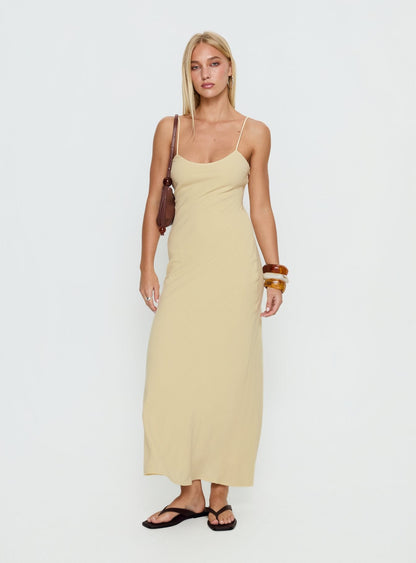 Montie Scoop Maxi Dress Lemon