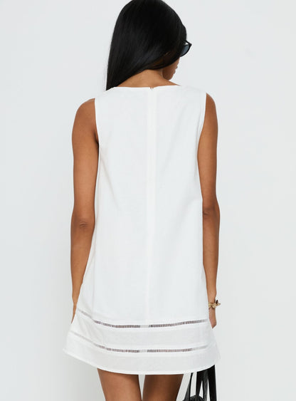 Haily Babydoll Mini Dress White