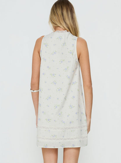 Alanah Mini Dress Blue Ditsy