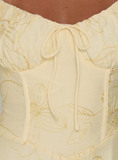 Members Only Maxi Dress Lemon