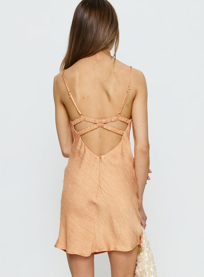 Makaia Balconette Mini Dress Sorbet Orange