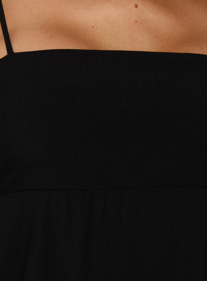 Triniti Square Neck Maxi Dress Black