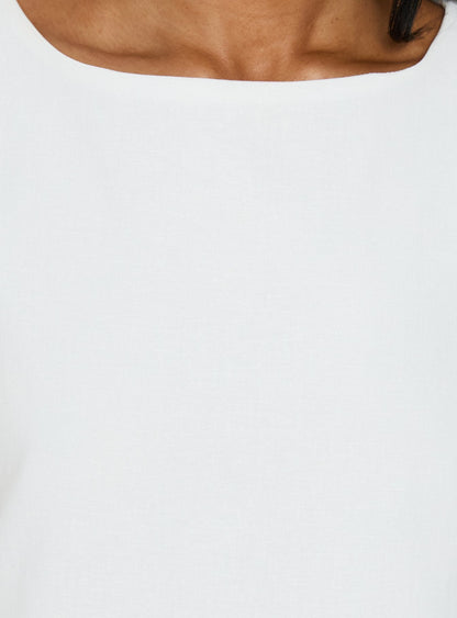 Haily Babydoll Mini Dress White