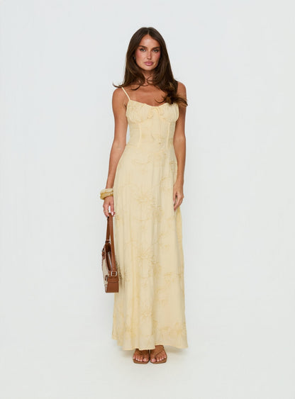Members Only Maxi Dress Lemon