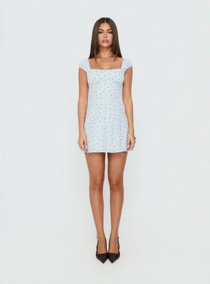 Fenrir Ruched Mini Dress Multi Floral