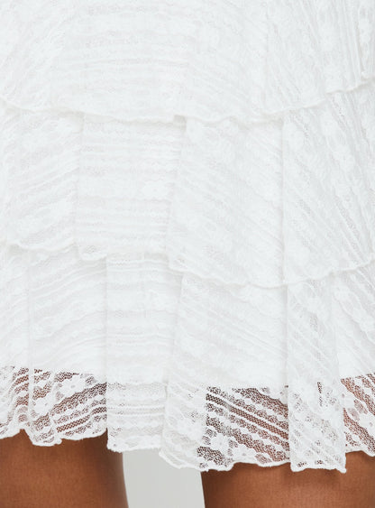 Emarie Strapless Mini Dress White