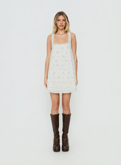 Alanah Mini Dress Blue Ditsy