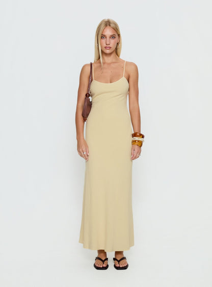 Montie Scoop Maxi Dress Lemon