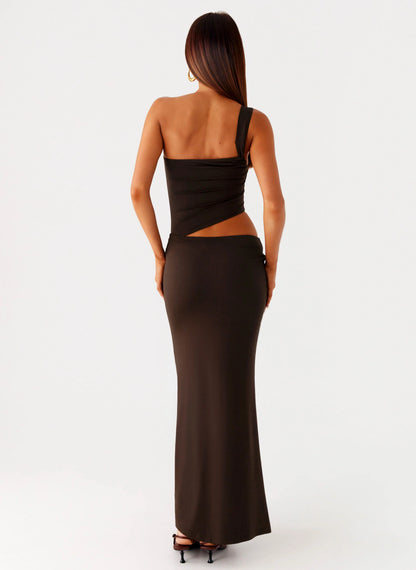 Luara Cut Out Maxi Dress - Chocolate