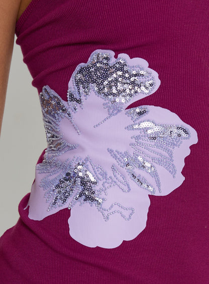 Admiration Mini Dress Plum