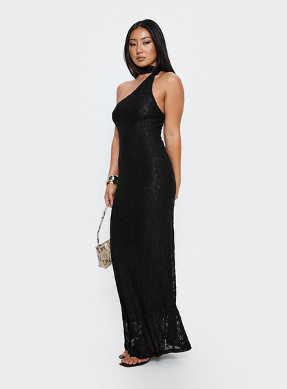 Lux Lace Maxi Dress Noir