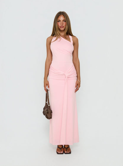 Ivetta Ruched Maxi Dress Pink