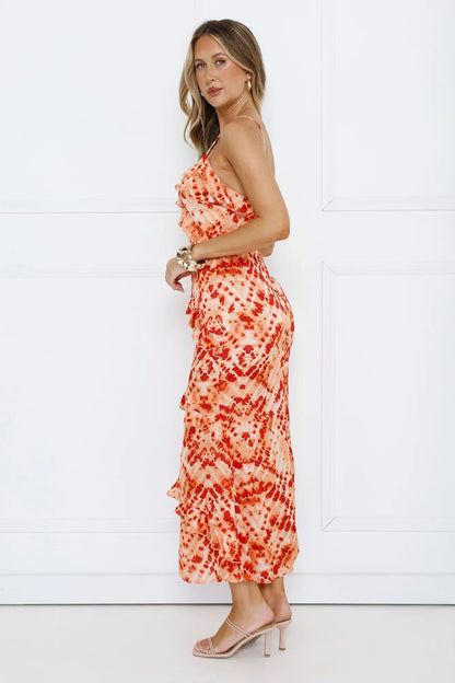Lush Sophistication Maxi Dress Orange