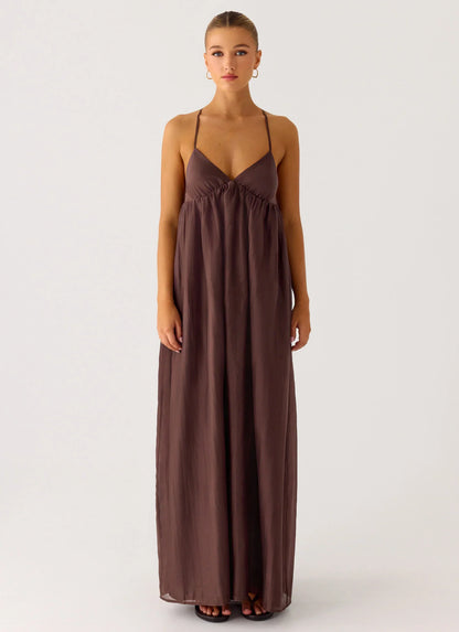 Losario Maxi Dress - Cool Chocolate