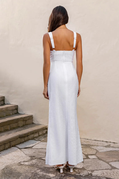 Shimmering Shore Maxi Dress White