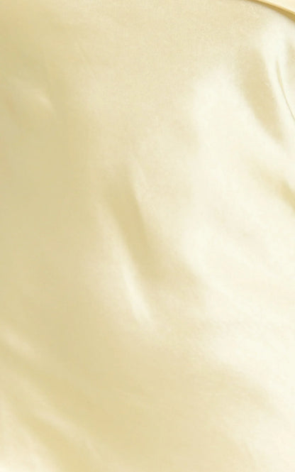 Calix Midi Dress - One shoulder Slip dress in Butter