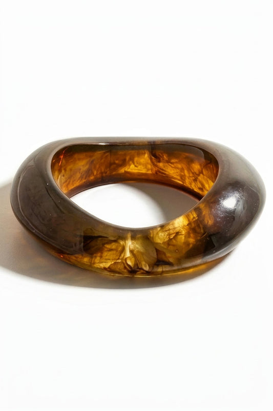 Somera Tortoise Resin Organic Bangle Bracelet