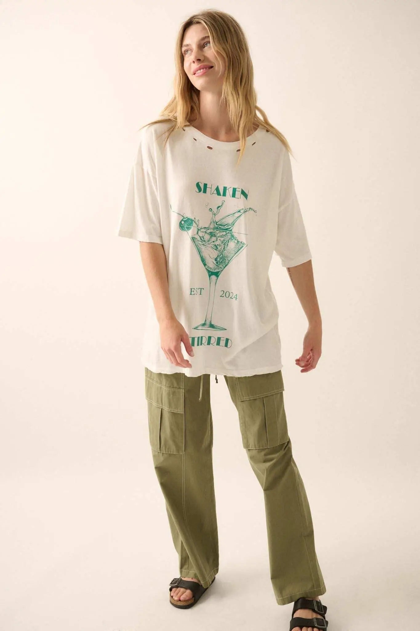 Shaken & Stirred Distressed Martini Graphic Tee
