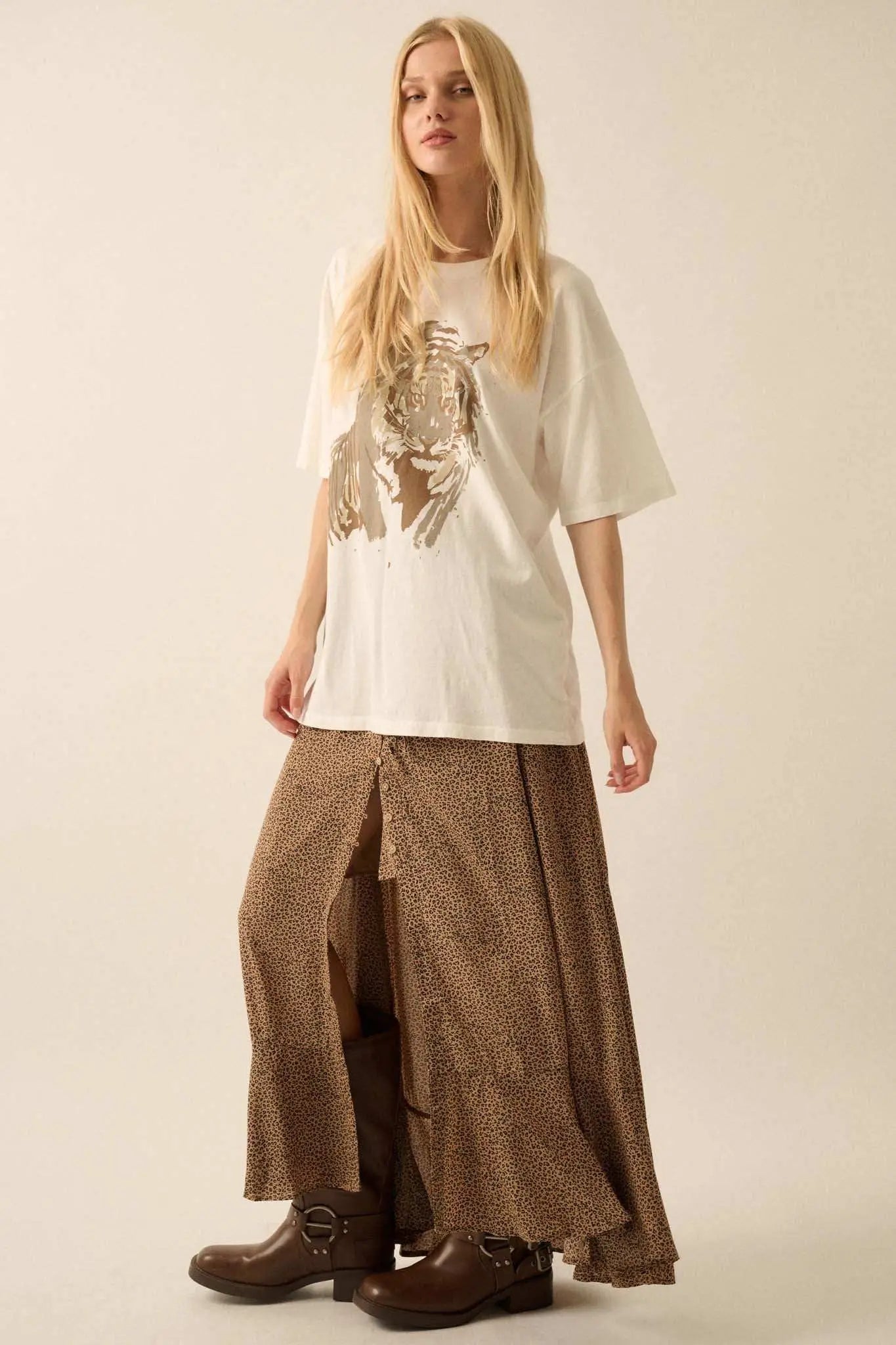 Intense Tiger Oversize Graphic Tee