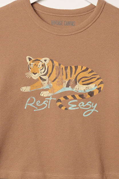 Rest Easy Tiger Thermal Graphic Baby Tee