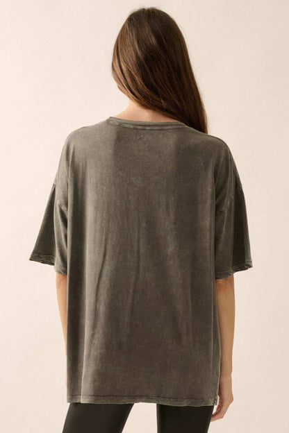 Inspired Tiger Oversize Vintage-Wash Graphic Tee