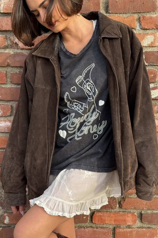 Howdy Honey Slashed Western Graphic Tee