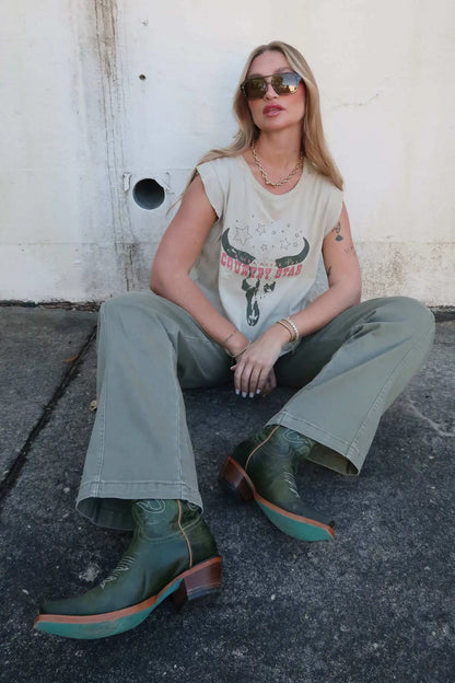 Country Stars Sleeveless Graphic Tee
