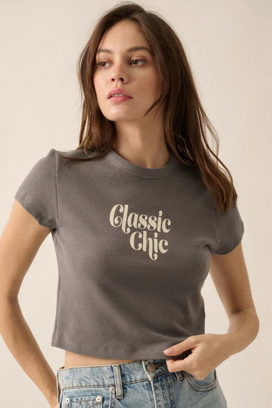 Classic Chic Thermal Graphic Baby Tee