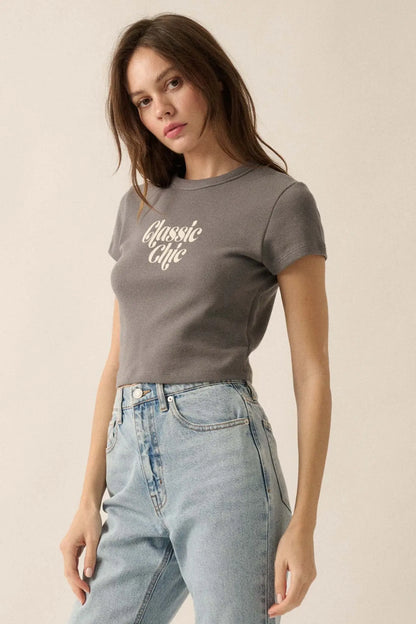 Classic Chic Thermal Graphic Baby Tee