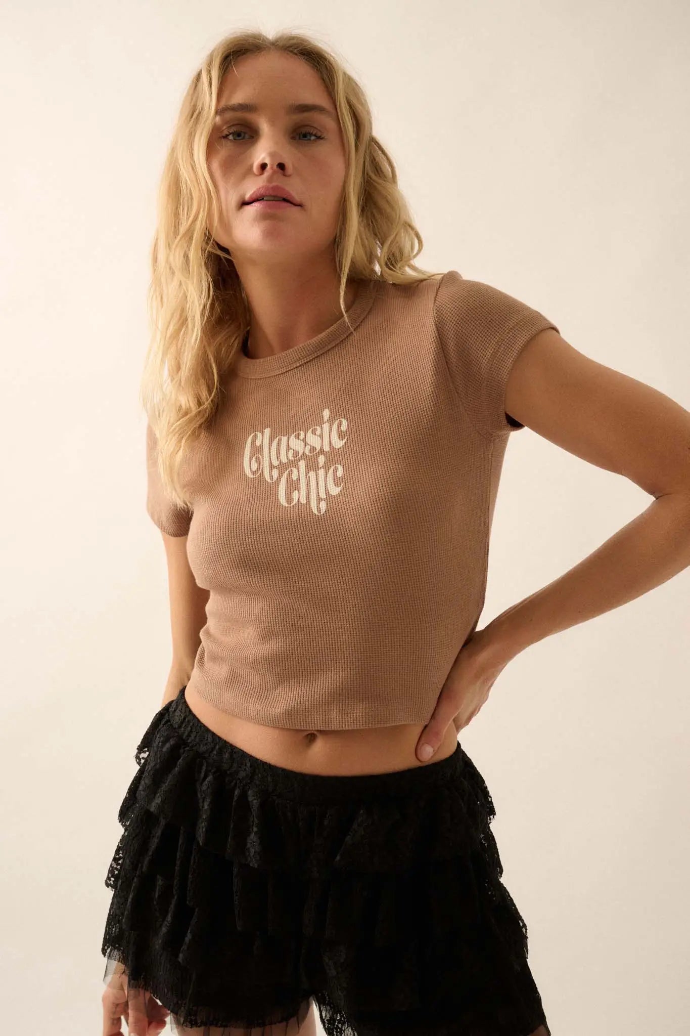 Classic Chic Thermal Graphic Baby Tee