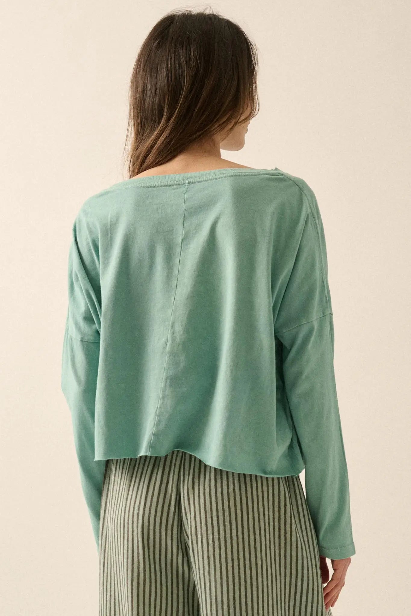 Climb High Cropped Long-Sleeve Graphic Tee