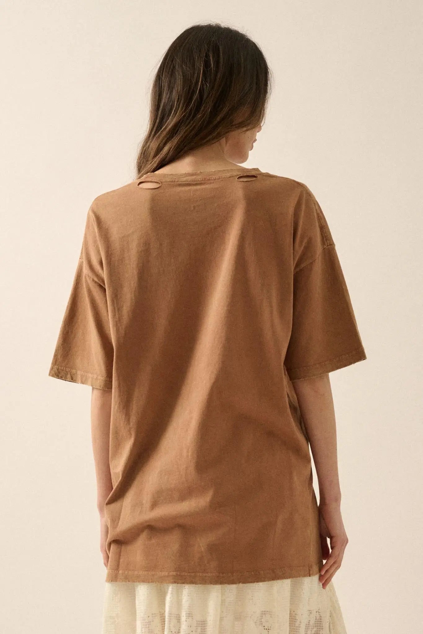 Good Dogs Distressed Oversize Graphic Tee