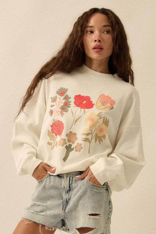 Fall Flowers Floral Thermal Graphic Top