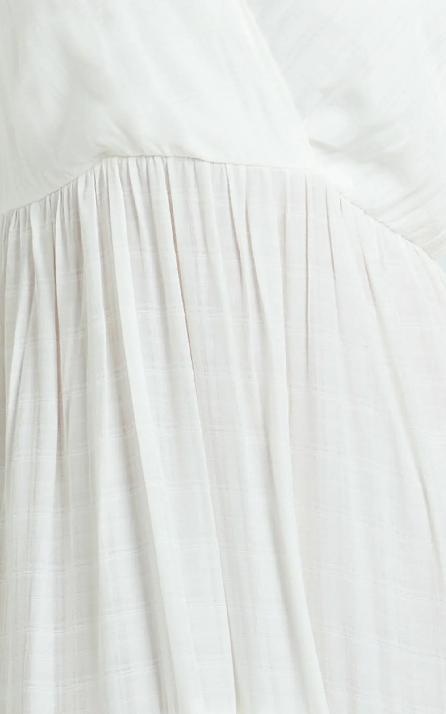 Cryzel Midi Dress - Flutter Sleeve Tiered Dress in White