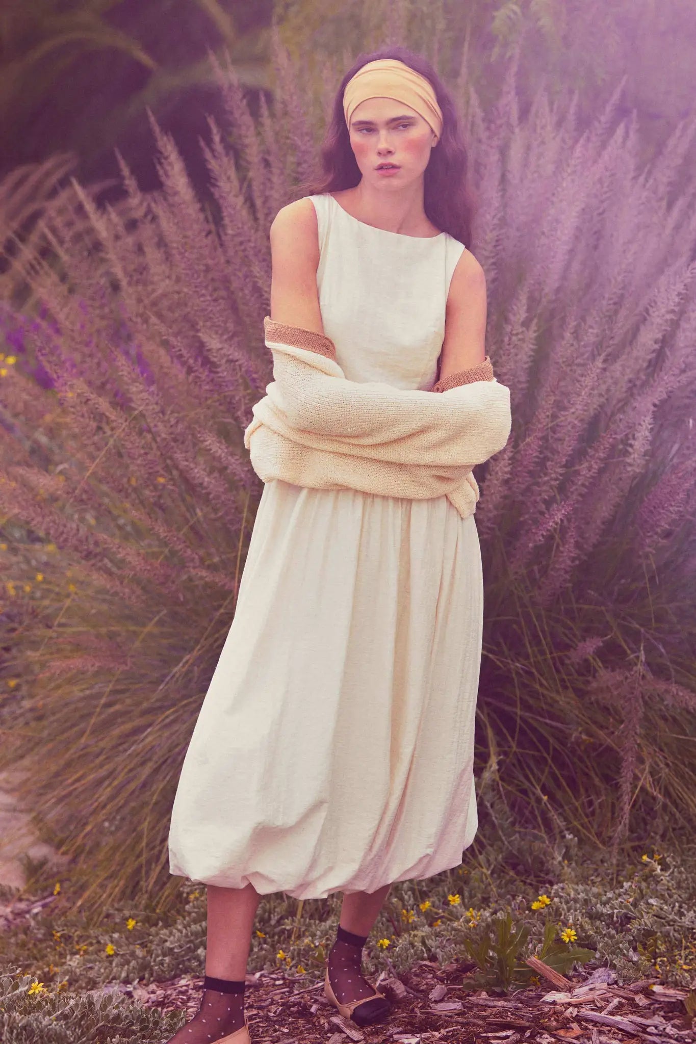 Natural Beauty Boatneck Bubble Midi Dress