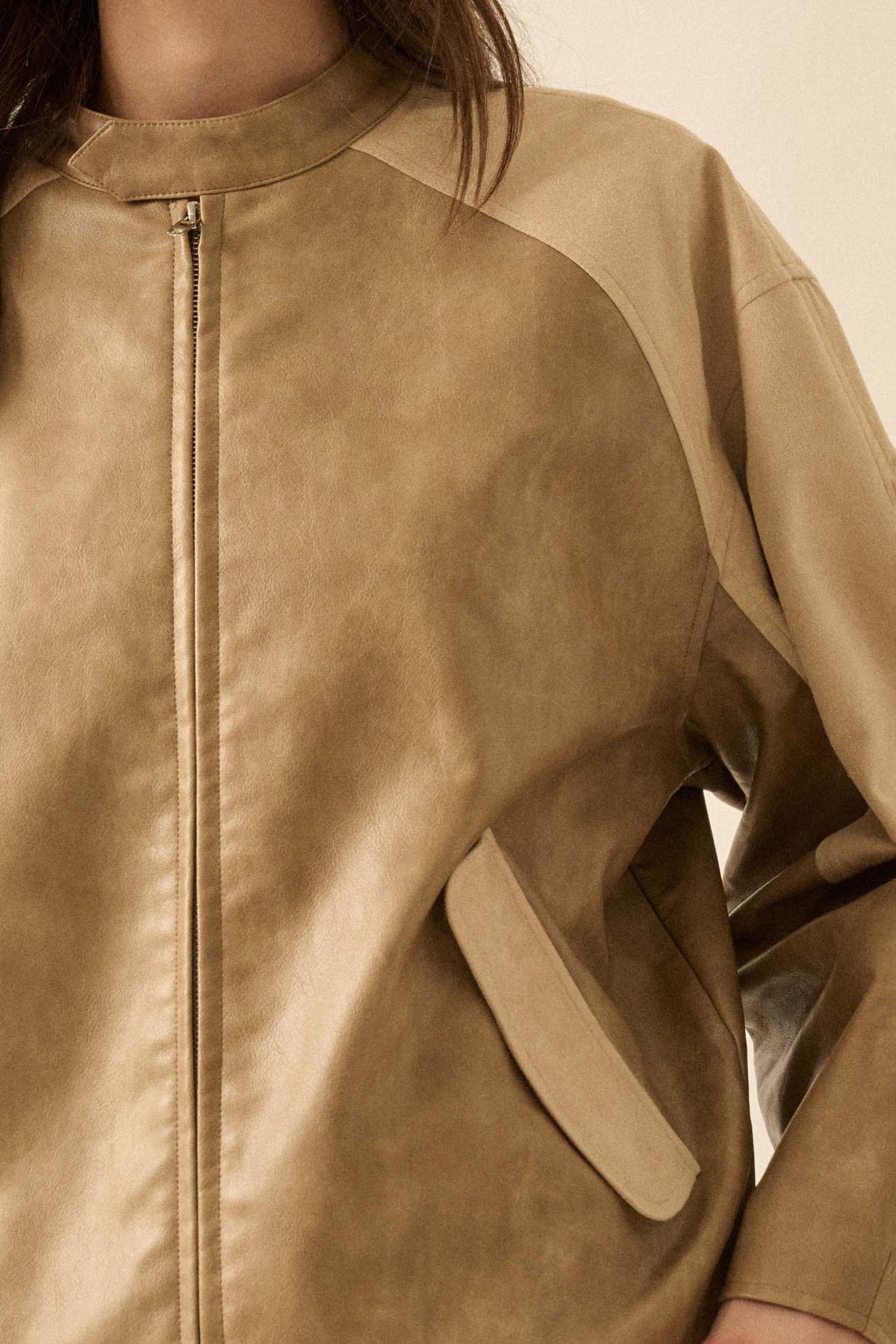 Open Road Vegan Leather and Suede Jacket