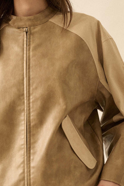 Open Road Vegan Leather and Suede Jacket